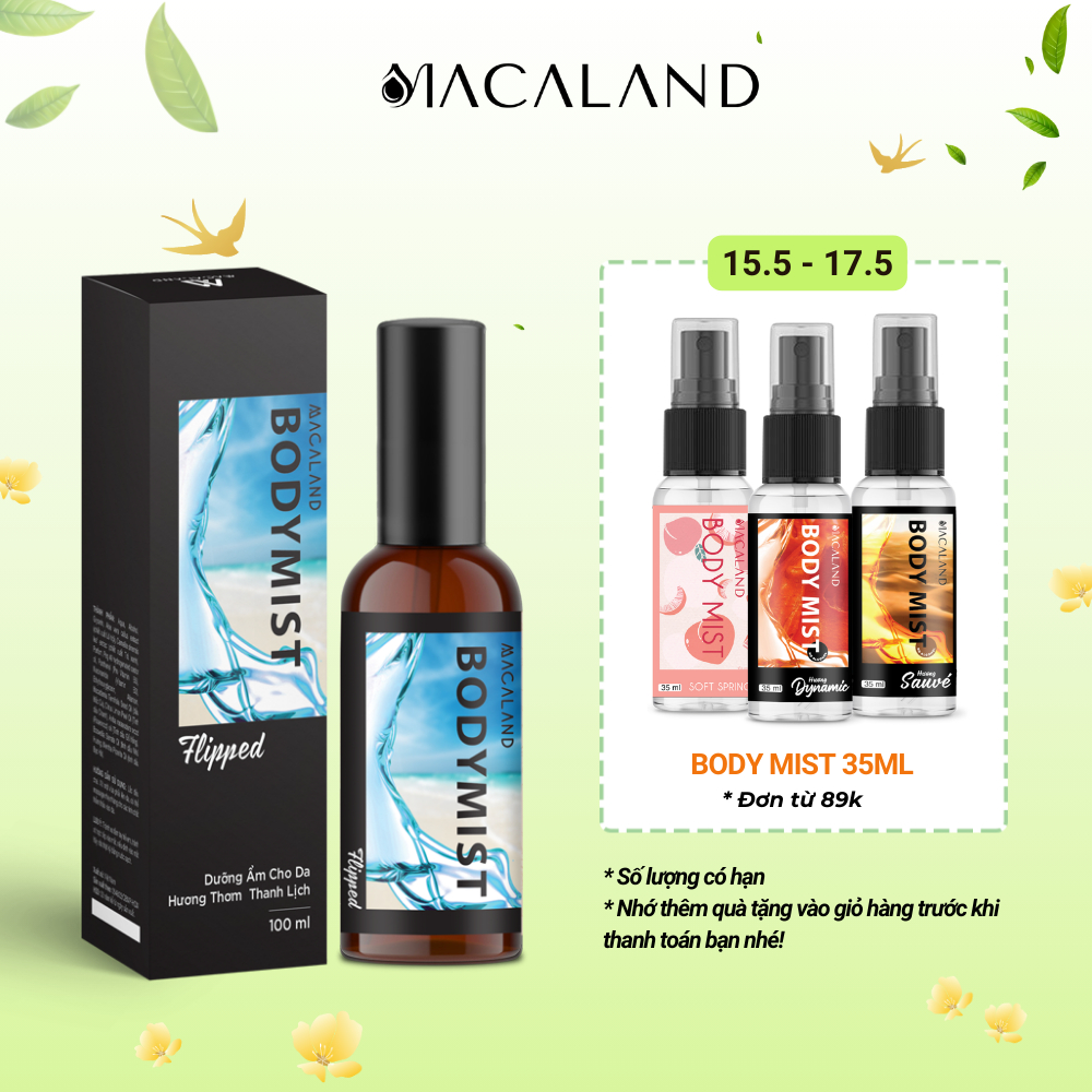 Ảnh Body Mist nam hương Flipped Macaland hương thơm thanh mát mạnh mẽ 1