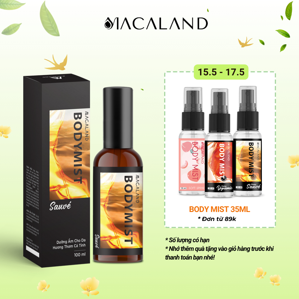 Ảnh Body Mist MACALAND hương Sauve 35ml/100ml hương thơm trái cây hoa cỏ dễ chịu 1