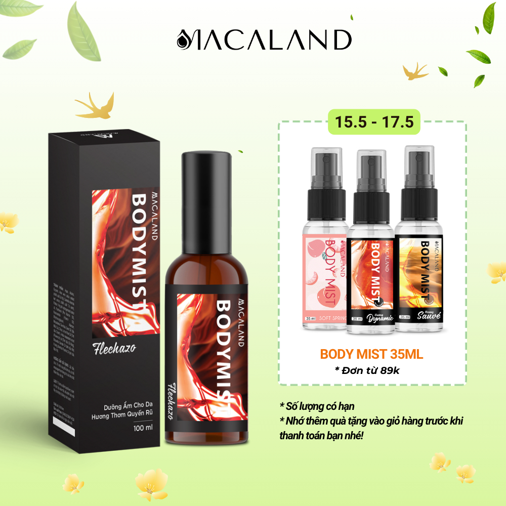 Ảnh Body Mist hương Fleechazo Macaland 100ml hương thơm nước hoa quyến rũ cho các cuộc hẹn hò 1