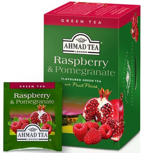 Trà Phúc Bồn Tử & Lựu AHMAD Raspberry & Pomegrate Hộp 40g 20 TúiLọc Có Bao Thiếc, Hương Vị Thơm Ngon
