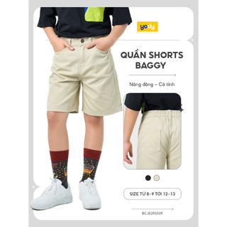 [Đồng giá] Quần Shorts Baggy Bé Trai YODY Nhuộm Màu Cơ Bản Vải Mềm Mại BCJE25S029