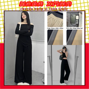 Quần Thun Tăm Nữ Dáng Suông Mềm Mại Cực Dễ Phối Đồ Đi Học Đi Làm Đều Xinh 235