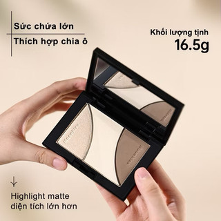 [MOOEKISS] Bảng Phấn Tạo Khối Mooekiss 3 Ô, Kèm Bắt Sáng Tạo Khối Tự Nhiên, 16.5g