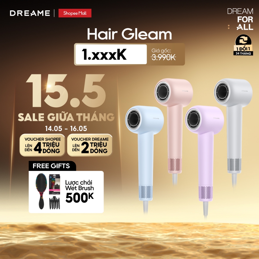Ảnh Máy sấy tóc Dreame Hair Gleam AHD12A - Bản quốc tế - Bảo hành 24 tháng 1