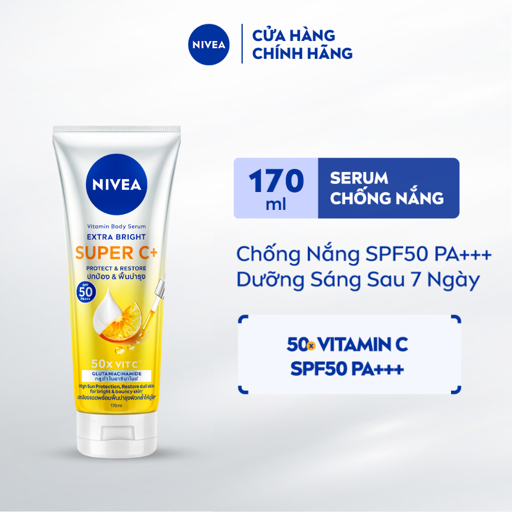 Ảnh Serum Dưỡng Thể & Chống Nắng SPF50 PA+++ NIVEA Vitamin Super C+ (170 ml) - 98448 1
