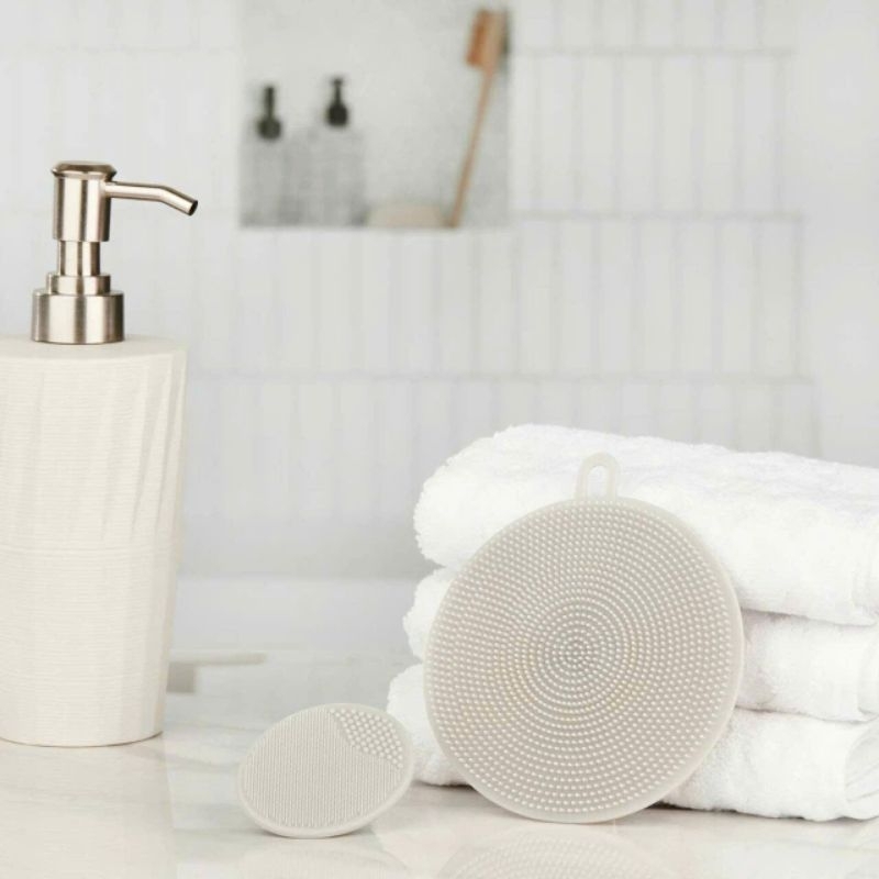 (Sale) Set 2 pad silicon rửa mặt và tắm body (tẩy da chết) EquateBeauty*
