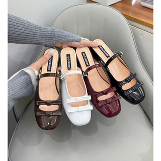 Dép Sục Vuông 2 Nơ Hàng Nhập QC Fullbox / Mieo Shoes D2981 D2982 D2983