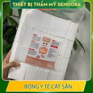 Bịch 500g bông gòn cắt sẵn 6x7cm Eco Fresh, Bông y tế có gòn không bung sợi, thấm hút cao cấp