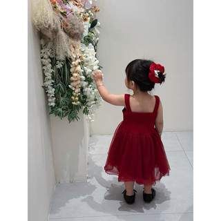 Váy hai dây thun cotton mềm mịn phong cách Hàn cho bé gái diện mùa hè xinh xắn D1123