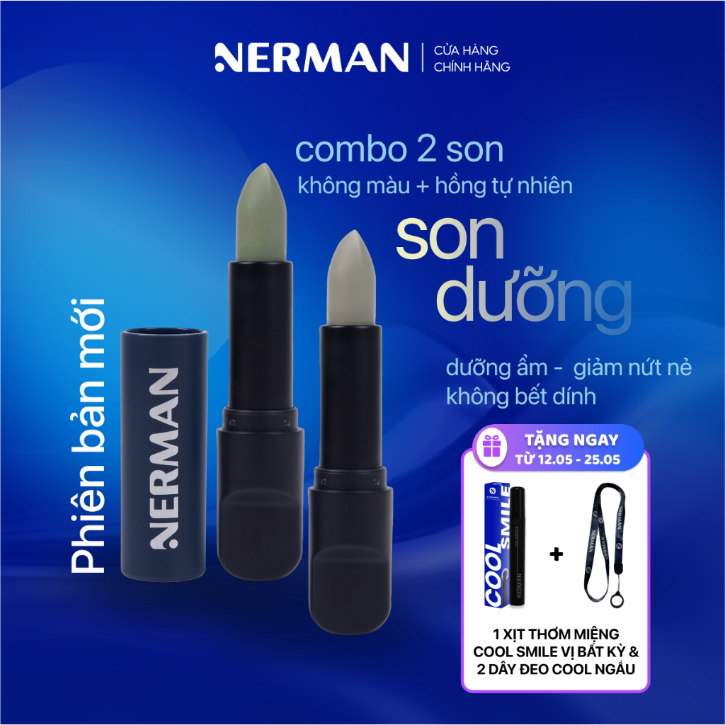 Ảnh Son dưỡng cho nam Nerman dưỡng ẩm môi,giảm nứt nẻ,không bết dính,hỗ trợ mờ thâm Men in Black 4g 3