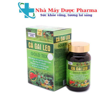 Bổ gan cao Cà Gai Leo, cao diệp hạ châu mát gan - 50 viên [Cà Gai Leo Gold Tex Chai xanh]