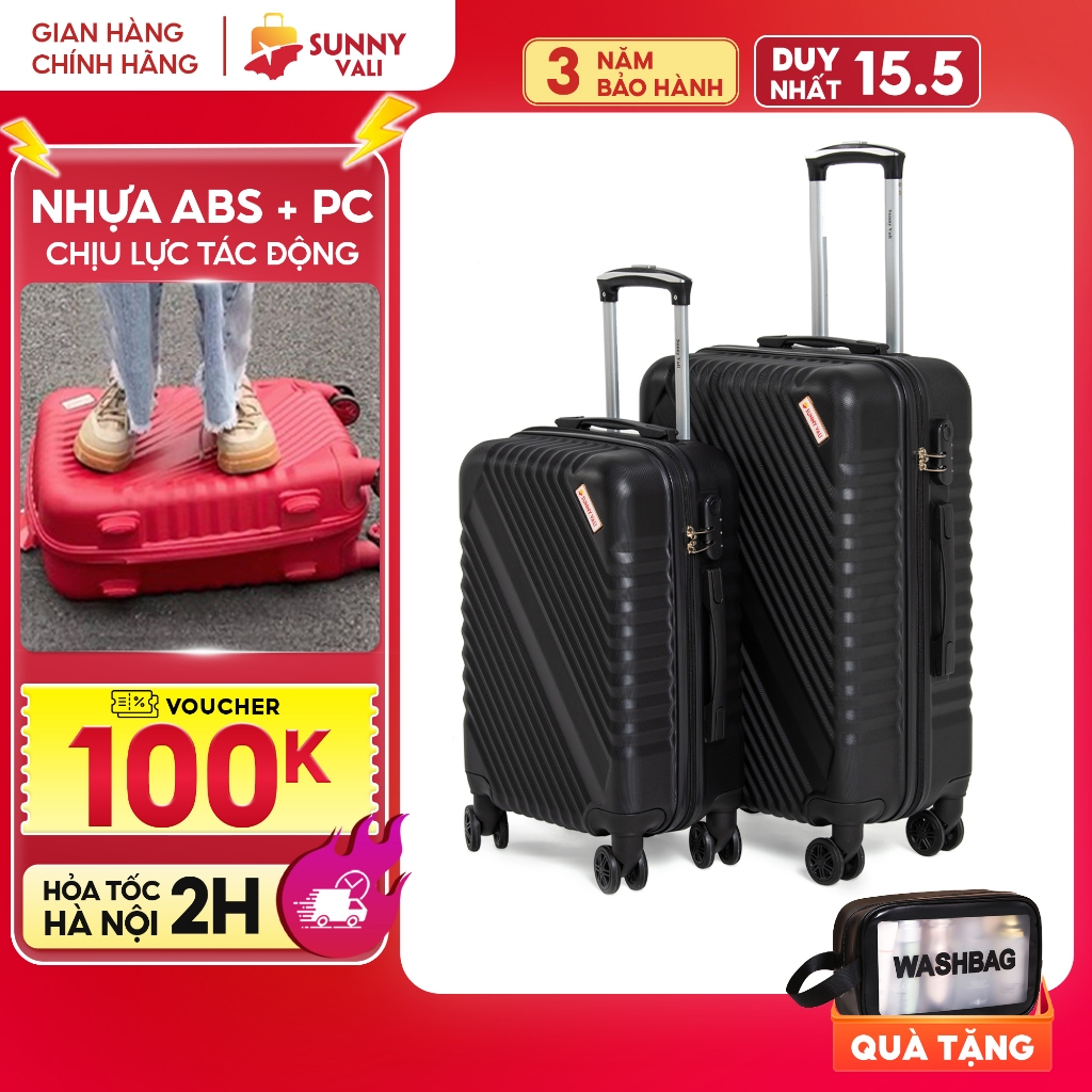 Ảnh Vali kéo du lịch - Vali Sunny SV05, Vali bán chạy Bền Đẹp nhựa ABS + PC bảo hành 3 năm 1