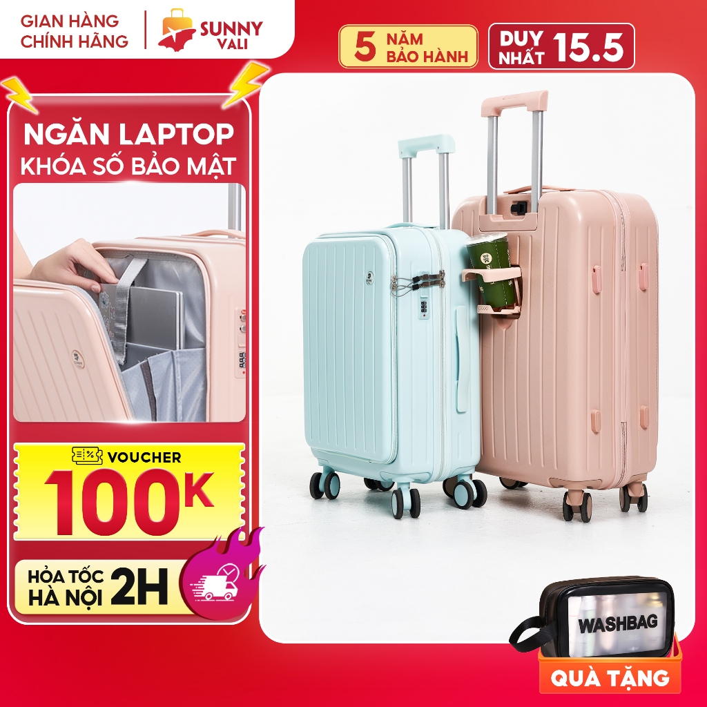 Ảnh Vali kéo du lịch thời trang SUNNY SV07/LATO nhựa PC + ABS (2 size 5 màu) 2