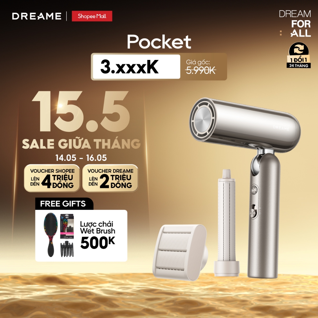 Ảnh Máy sấy và tạo kiểu gấp gọn Dreame Pocket - Hàng chính hãng - Bảo hành 24 tháng 1