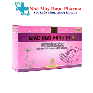 Viên uống ngủ ngon thảo dược giảm stress mất ngủ, dưỡng tâm an thần- 30 viên [Giấc Ngủ Vàng HD Hồng]