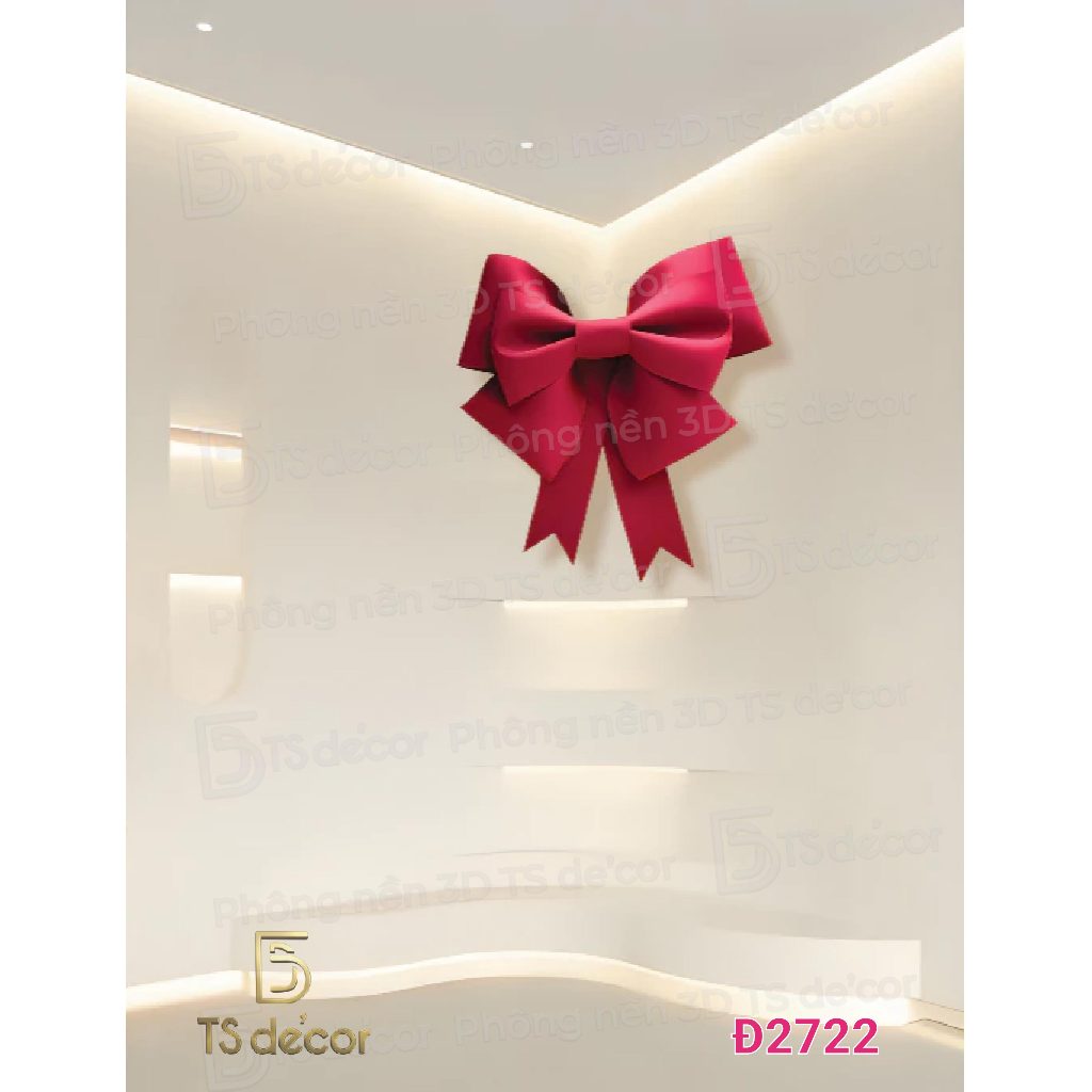 Phông nền livestream chụp hình 3D/5D cao cấp mẫu nơ trendy trang trí studio, chụp lookbook