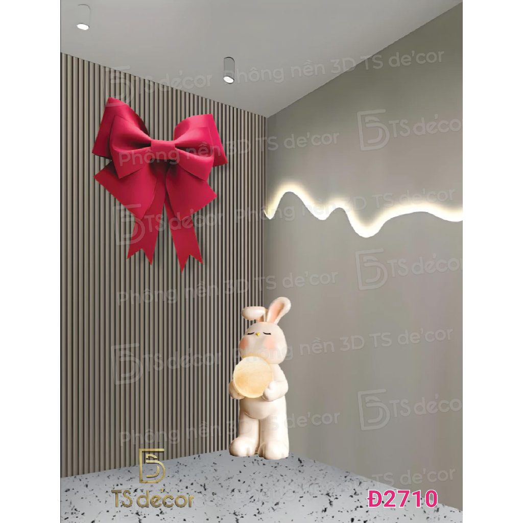 Phông nền livestream chụp hình 3D/5D cao cấp mẫu nơ trendy trang trí studio, chụp lookbook