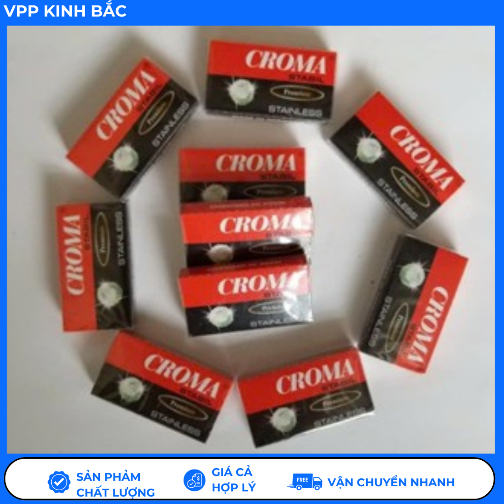 Hộp 10 Lưỡi Dao Cạo Râu CROMA Đức- Dao Cạo Siêu Sắc / Sử Dụng Được Nhiều Mục Đích.