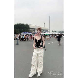 Áo bodysuit hai dây khoét eo siu tôn dáng