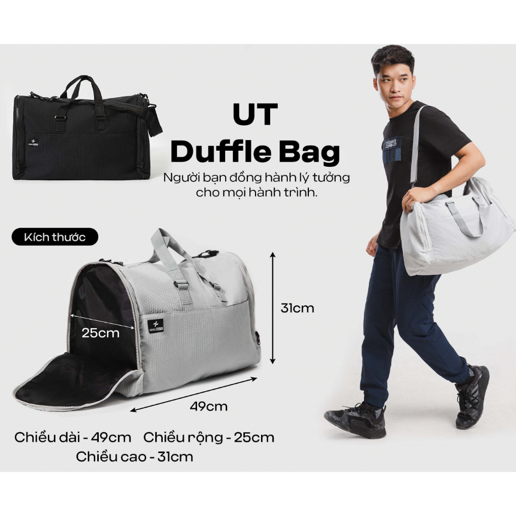 [MUA 4 GIẢM 20%]Túi UT Duffle size lớn 38L Chống thấm nước Coolmate