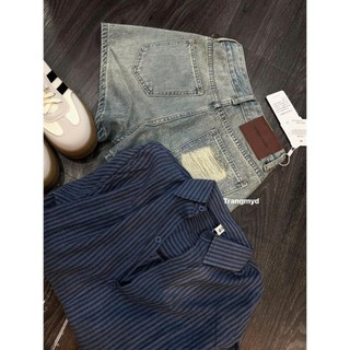 Quần Short Jean Nữ Rách Cá Tính 247store Túi Sau Gắn Tag Da Cao Cấp Quansooc8023