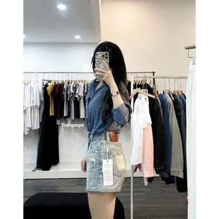 Quần Short Jean Nữ Rách Cá Tính 247store Túi Sau Gắn Tag Da Cao Cấp Quansooc8023
