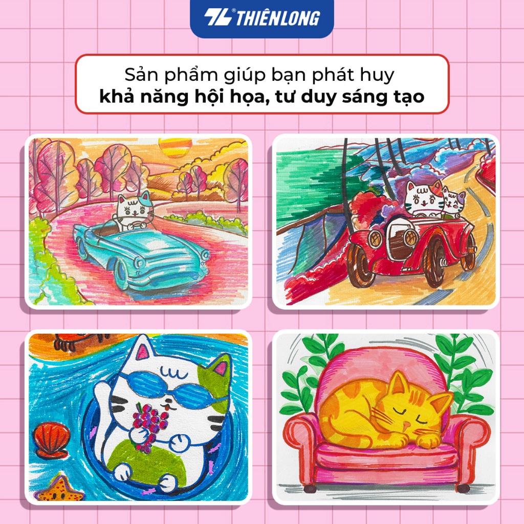 Bút lông màu Fiber Pen Thiên Long Colokit 5/12/24 màu Morandi đầu Brush - viết màu lông an toàn tiêu chuẩn Châu Âu