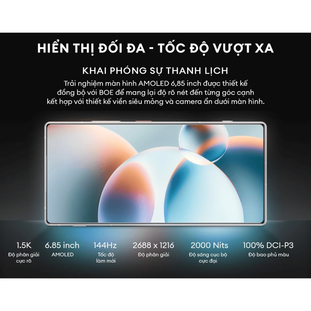 Điện Nubia Z70 Ultra I Chip Snapdragon 8 Elite I Màn AMOLED 144Hz I Camera cảm biến Sony I IP69 I Pi