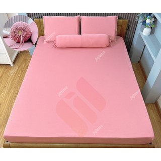 Bộ 4 món ga đệm thun lạnh Ý JAFUMA cao cấp bo chun bọc được nệm dưới 30cm|ga giường bọc nệm gâp 3