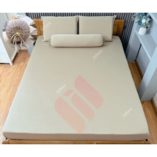 Bộ 4 món ga đệm thun lạnh Ý JAFUMA cao cấp bo chun bọc được nệm dưới 30cm|ga giường bọc nệm gâp 3