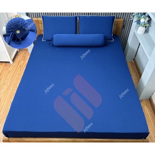 Bộ 4 món ga đệm thun lạnh Ý JAFUMA cao cấp bo chun bọc được nệm dưới 30cm|ga giường bọc nệm gâp 3