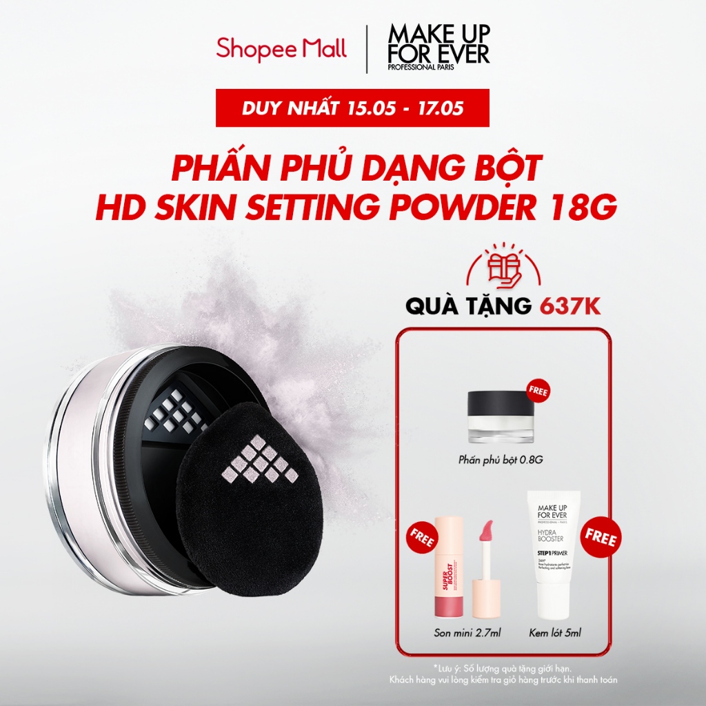 Ảnh Phấn phủ dạng bột dành cho da dầu & da thường Make Up For Ever HD Skin Setting Powder 18g 1