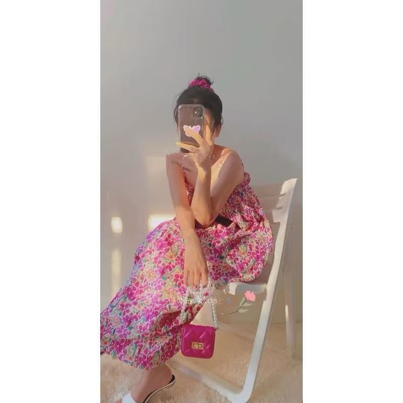 Váy Đôi Mẹ Con Hoa Nhí 2 Dây 3 Màu Xinh Xắn Cho Bé & Mẹ (8-65kg) F0859