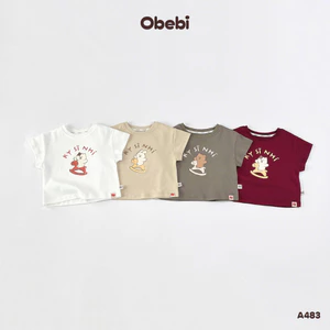 Áo Thun Kỵ Sỹ Nhí Obebi Đáng Yêu Co Giãn Thoải Mái Cho Bé Trai Bé Gái từ 5kg - 19kg A483