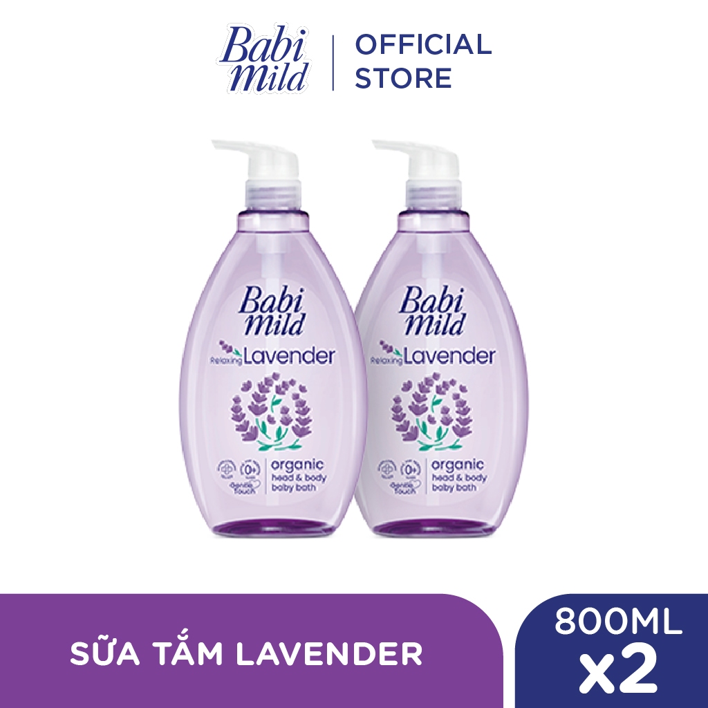 Combo 2 Sữa tắm gội toàn thân cho bé Babi Mild chai 800ml