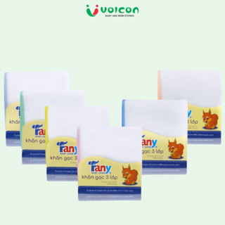 Set 10 khăn gạc cotton Fany đem lại sự mềm mại, thông thoáng cho bé (3 ,4, 5 Lớp)