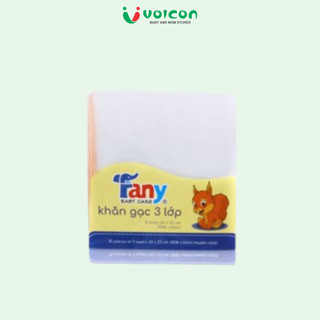Set 10 khăn gạc cotton Fany đem lại sự mềm mại, thông thoáng cho bé (3 ,4, 5 Lớp)