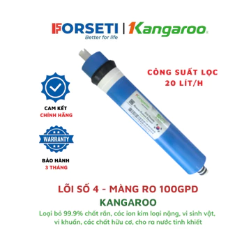 Màng RO Kangaroo 100GPD công suất lọc 20L/H, Màng RO Chính Hãng Chất Lượng Cao - Lõi Lọc Kangaroo Số 4 KG RO 1812-100G