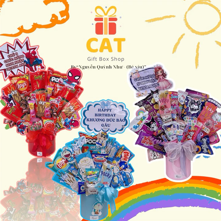 Quà tặng sinh nhật bánh kẹo , quà bánh kẹo tặng sinh nhật, quà 1/6 (hoả tốc HCM), set quà bánh kẹo tặng bé , người yêu