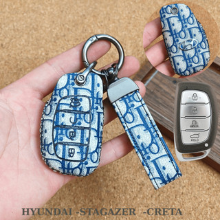 Bao da chìa khóa Creta,Bọc chìa khóa hyundai creta,Bao da chìa khóa Hyundai Stargazer,ốp chìa khóa Stargazer (HBK4 mócD)
