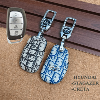 Bao da chìa khóa Creta,Bọc chìa khóa hyundai creta,Bao da chìa khóa Hyundai Stargazer,ốp chìa khóa Stargazer (HBK4 mócD)