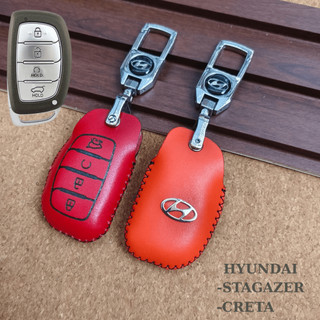 Bao da chìa khóa Creta,Bọc chìa khóa hyundai creta,Bao da chìa khóa Hyundai Stargazer,ốp chìa khóa Stargazer (HBK4 mócD)