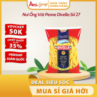 Nui Ống Vát Penne Divella Số 27 – Gói 500g – Chuẩn Vị Ý Cho Mọi Bữa Ăn