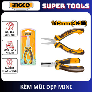 ĐỒ NGHỀ INGCO Kềm mũi dẹp mini 4.5"/115mm HMFNP08115