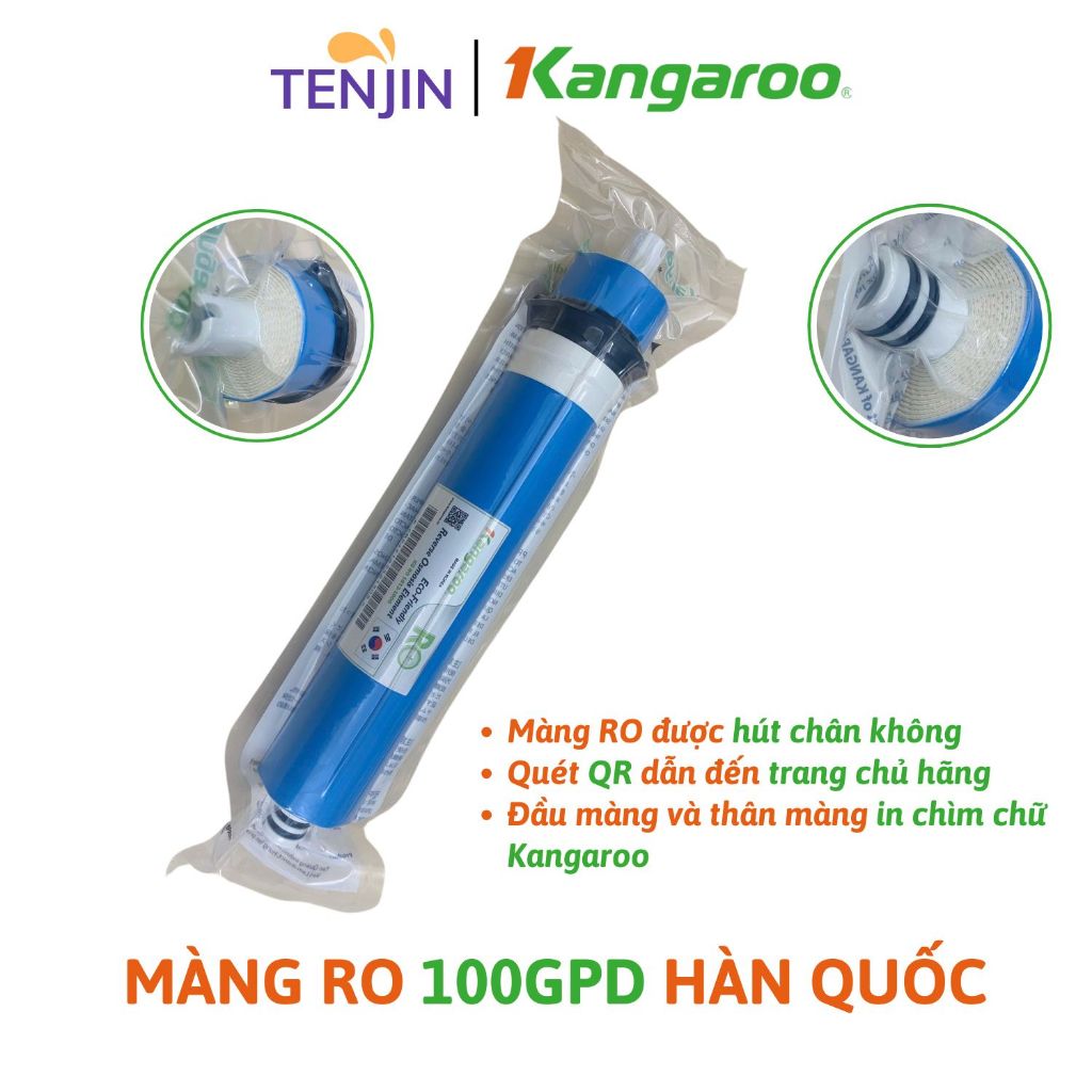 Màng Lọc RO 100GPD Kangaroo Hàn Quốc Lõi Lọc Số 4 Công Suất 20Lít/Giờ Chính Hãng Giúp Nước Trở Nên Tinh Khiết