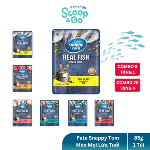 Pate Snappy Tom Cho Mèo Thịt Thật, Không Ngũ Cốc (85g x 1 Gói) - Cat Snack