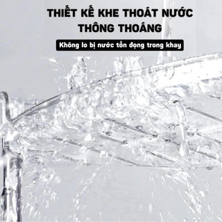 Kệ Góc Nhà Tắm Trong Suốt MAISON Có Bánh Xe Linh Hoạt, Giá Để Đồ Nhà Vệ Sinh Có Khe Thoát Nước Đựng Đồ Đa Năng
