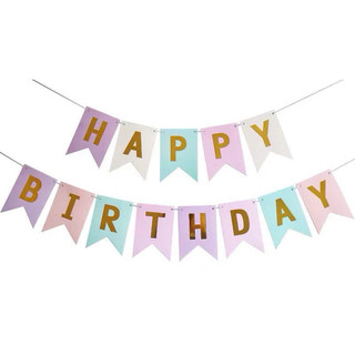 Bộ chữ đuôi cá Happy Birthday , dây treo Happy Birthday , phụ kiện trang trí sinh nhật