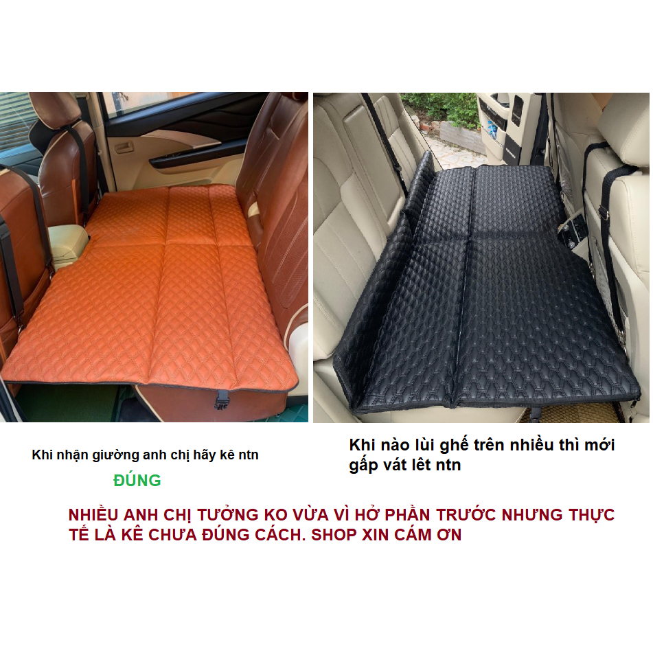 Đệm Ô Tô Ghế Sau Gấp Gọn Bằng Da Cao Cấp, Nệm Xe Hơi Bằng Da Gấp Gon Thông Minh BenStore 10