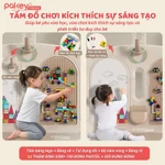 Bộ Quây Cũi Nhựa Pakey Premium Moon House Cho Bé, Tích Hợp Bảng Lego Kèm Bảng Vẽ Giúp Bé Phát Triển Toàn Diện — ảnh 3